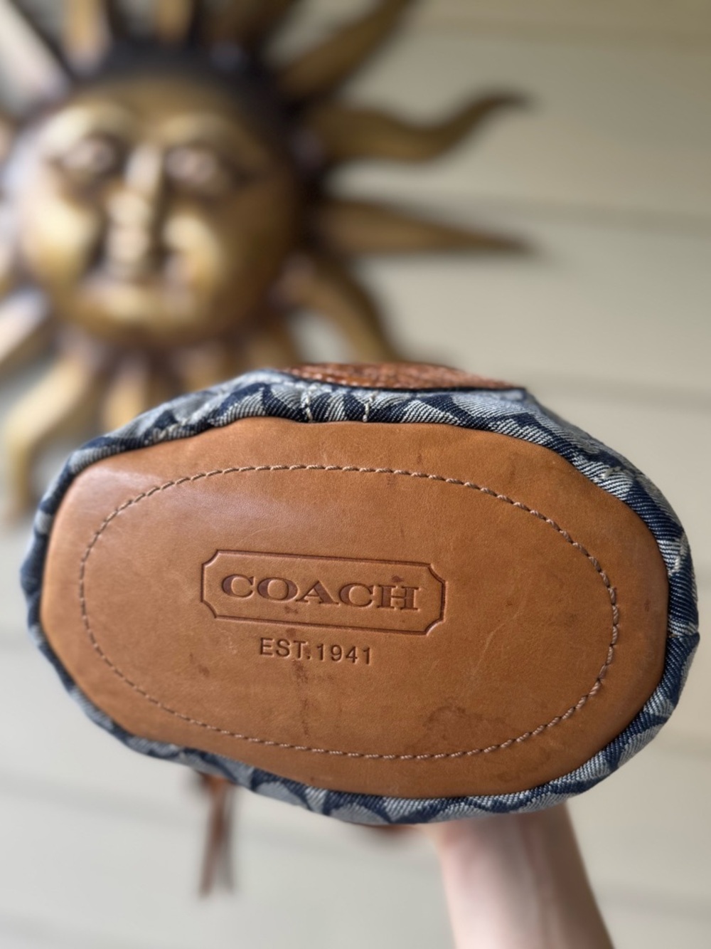 RARE Coach Bleecker denim floral hobo bag - Picture 5 of 8